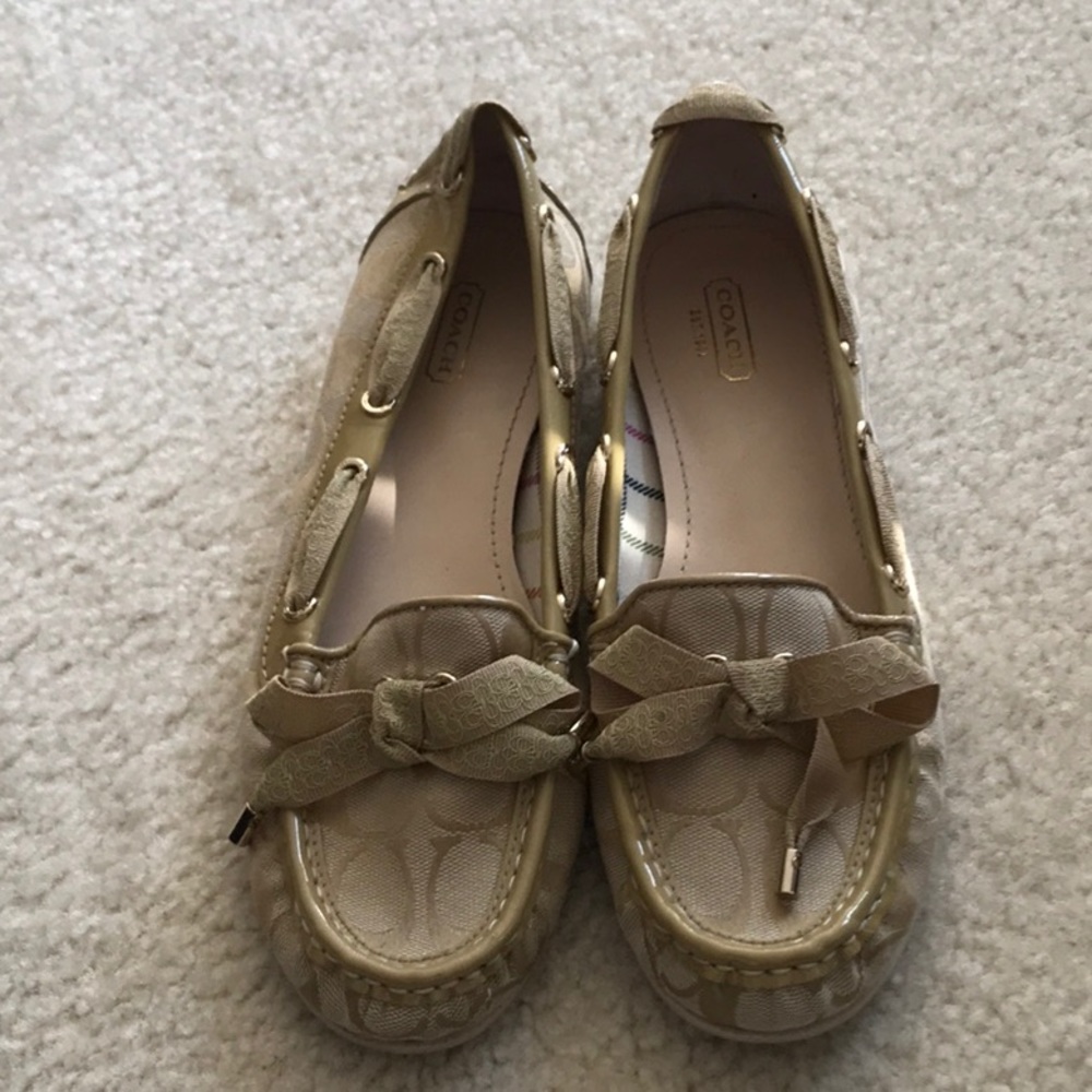 Coach Loafers Cream 9B $199
